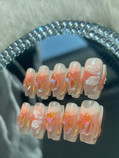 Aurora Bloom Ballerina Nails